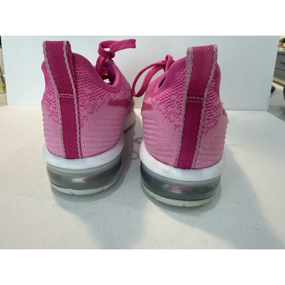 Nike Air Max Sequent 4 Running Shoes AO4486 Pink Silver Womens Size 7 Sneakers